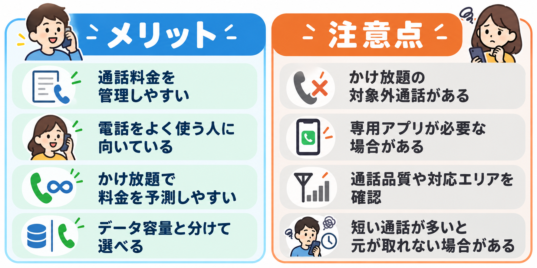 通話SIMのメリットと注意点