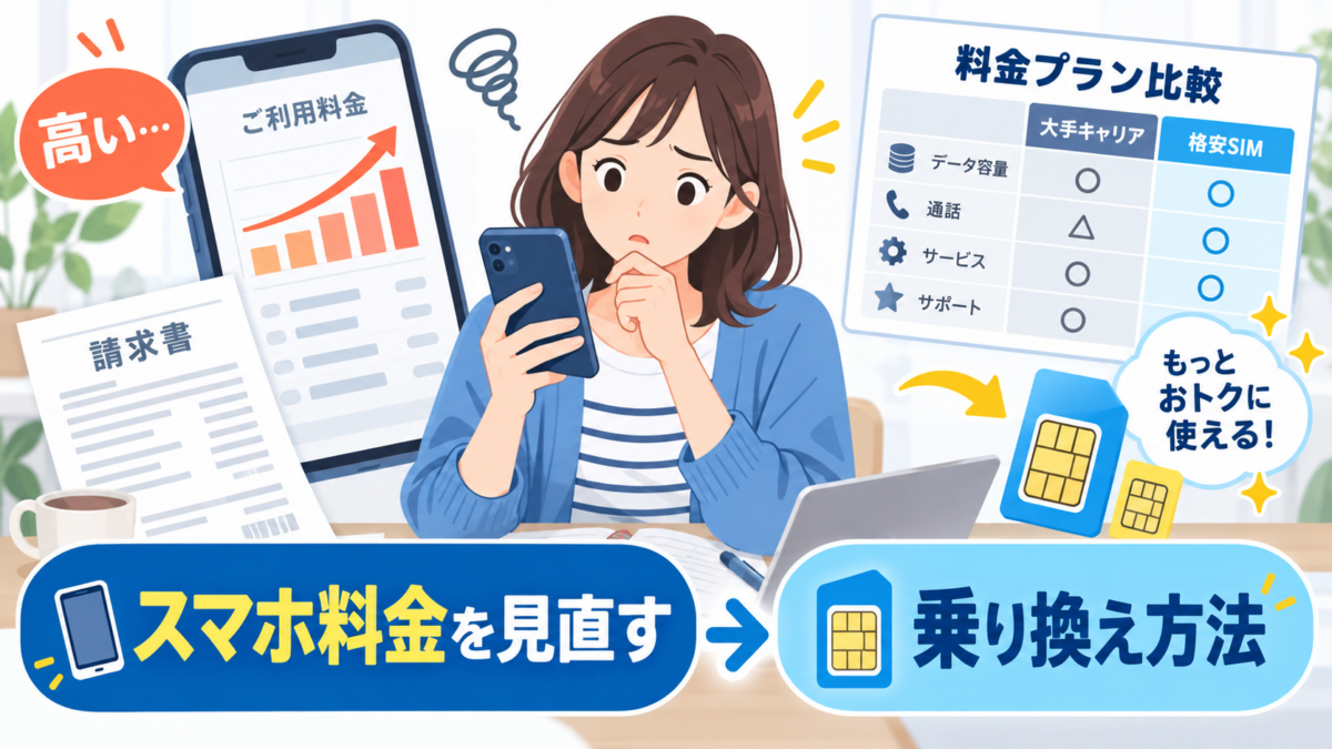 クレジットカードなしで使えるSIMの支払い方法を比較するイメージ