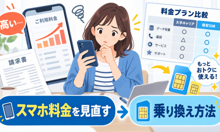 クレジットカードなしで使えるSIMの支払い方法を比較するイメージ