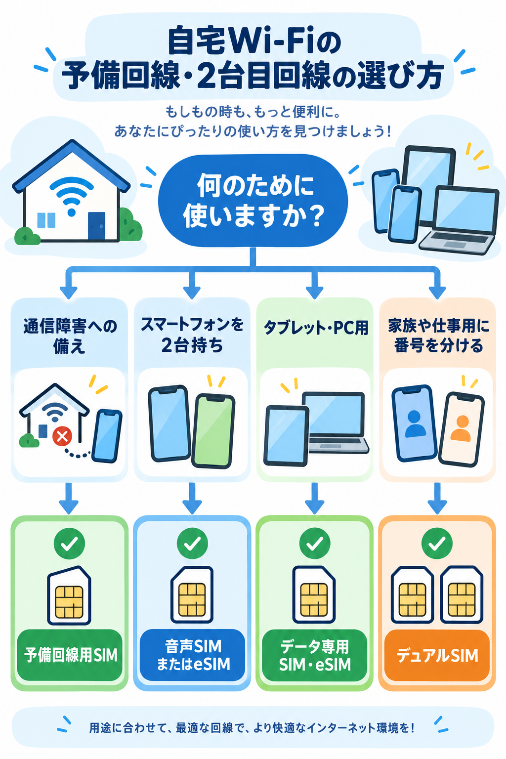 予備回線と2台目回線の選び方