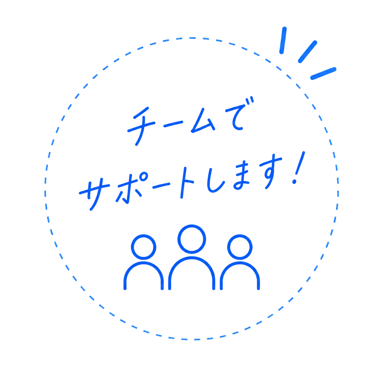チームでサポートします！