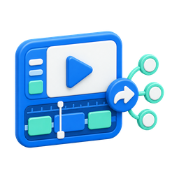 動画編集とSNS運用を表すアイコン